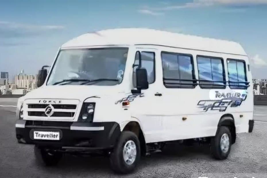 Force Tempo Traveller — Aram Travels fleet photo